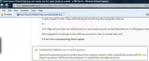 Patterico Comment Altered Screenshot