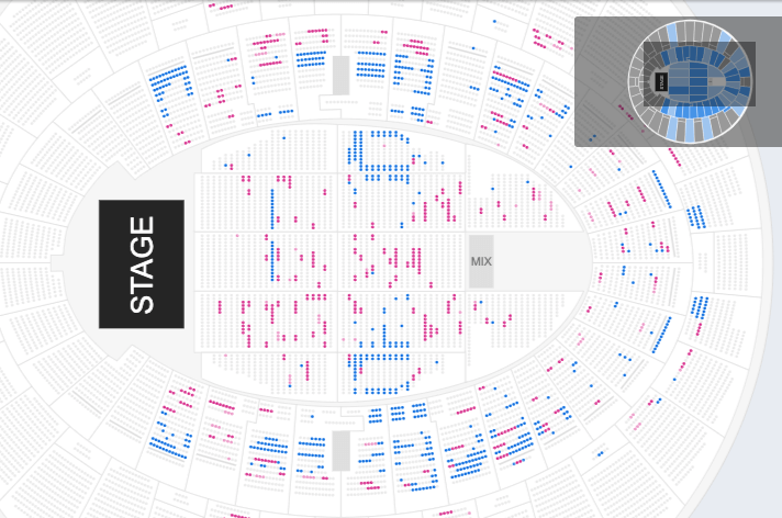 Forum Seat Map for Clintons