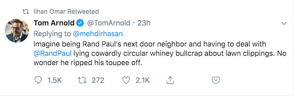 Omar Retweets Tom Arnold